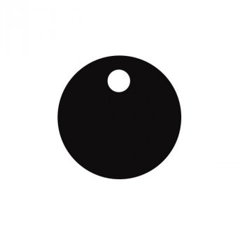 Psí známka KOLEČKO d25, AL černá - s gravírováním