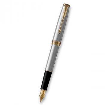 Plnicí pero PARKER Royal SONNET Stainless Steel GT - s gravírováním