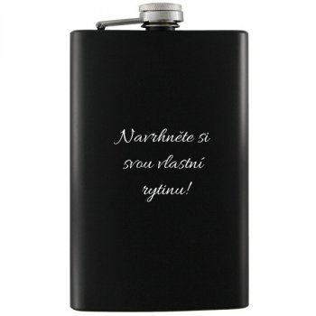 Placatka 300ml, černá - s gravírováním