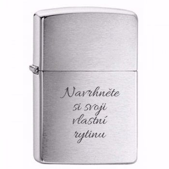 Zippo 200 Brushed Chrome - s gravírováním