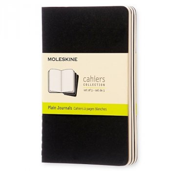 Sešity MOLESKINE Cahiers 3ks čisté S černý - Ikona mezi zápisníky? MOLESKINE. Sada tří notesů jako spolehlivý pomocník i dokonalý doplněk image. Kapsa na výstřižky, poznámky, vizitky. Skladem, expedice ihned!