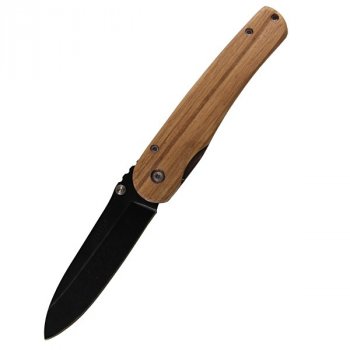 Nůž BALADEO ECO198 Rio Negro - Střízlivý a elegantní pracant, jemuž jméno dala titanovým povlakem černěná čepel. S gravírováním.